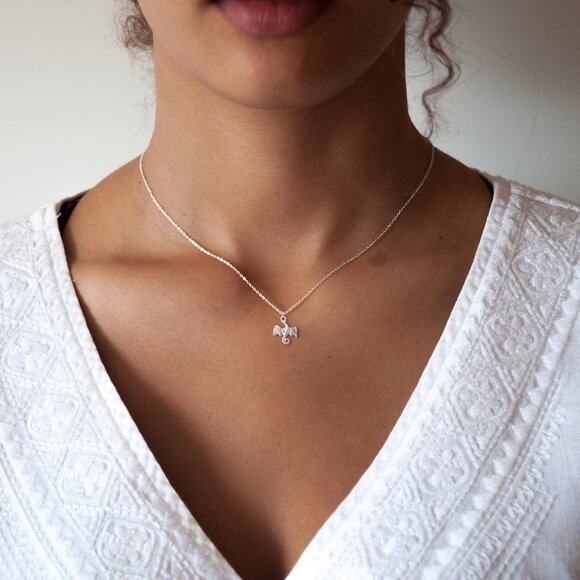 ⚡Silver Necklace Dragon Dragonfly Turtle Snake Pendant Simple Cute Trendy Plated - Picture 2 of 6